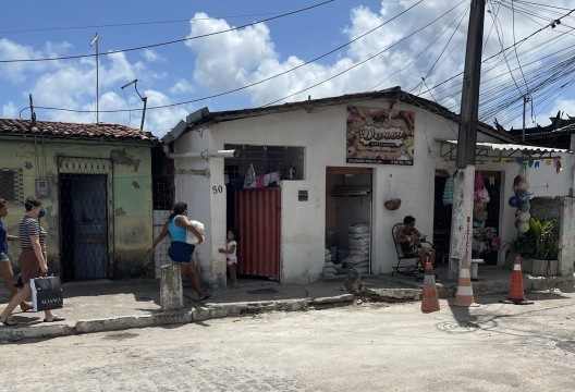 Moradia venezuelana no bairro de Mangabeira
