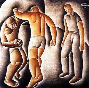 Vicente do Rego Monteiro, \"O combate\", pintura, 1927