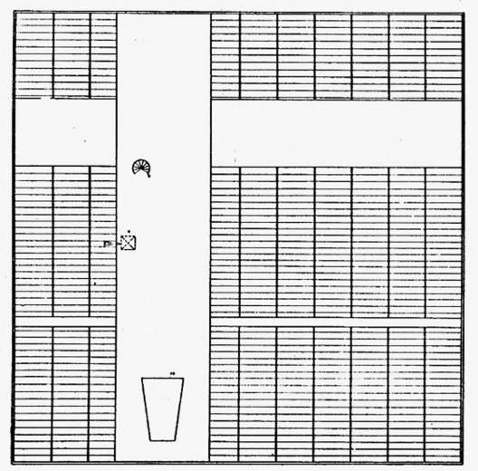 Plano da cobertura do MAM. Fase projeto, 1956