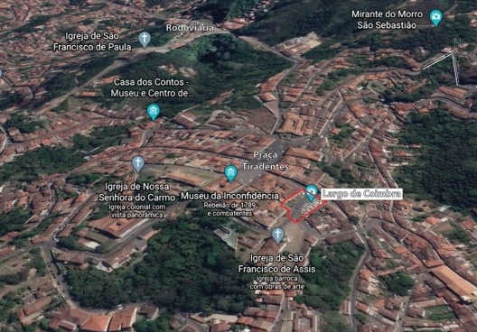 Localização do largo de Coimbra