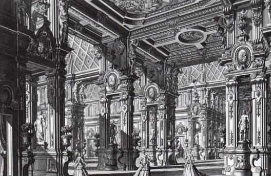 Cenografia com a aplicação de dois pontos de fuga