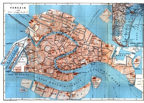 Mapa de Veneza, 1913.