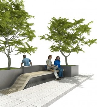 Banco, floreira e canteiro: elemento multiuso