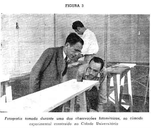 Fotografia tomada durante uma das observações fotométricas, no cômodo experimental