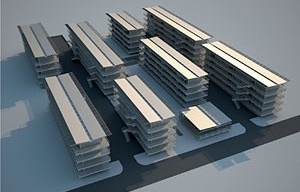 Fig.12: Habitacão Sustentável em aço - Living Steel. Projeto vencedor de concurso em Recife, em 2008. Andrade e Morettin Arquitetos Associados