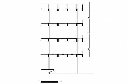 Hering Matriz de Blumenau – Novo Edifício da Costura. Corte Longitudinal
