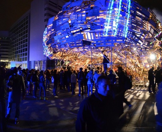 The Vortex srved as a meeting point in the centre of the festival area