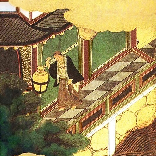 Biombo Namban, japonês convertido em cristão (detalhe), Museu de Arte Antiga de Lisboa