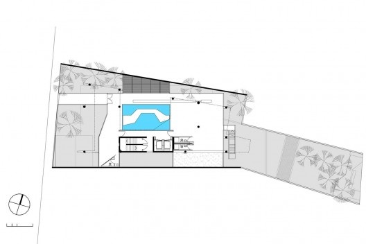 Edifício habitacional na Rua Simpatia, planta do térreo superior (nível 764.75). GrupoSP