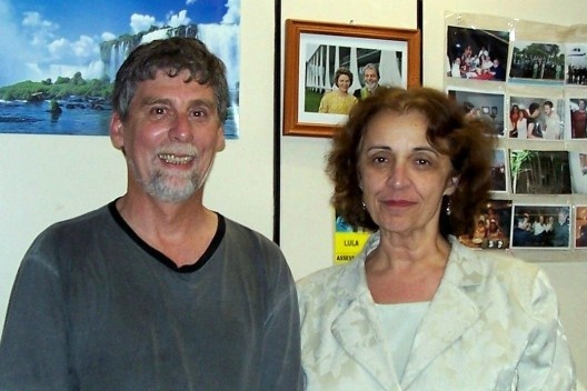 Daniel Amor e a arquiteta Clara Ant, assessora especial do presidente Lula, fundadora do PT e da CUT