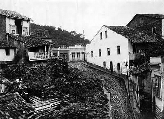 Aspecto da Rua Caramuru no início do século 20