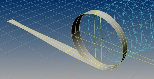 Planificação do anel do toro no Rhinoceros com o comando squish