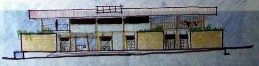 Casa do Cerrado (Prata e Lopez), estudo de fachadas, Barretos SP Brasil, 2019. Arquitetos Aline Coelho Sanches e Lucas Corato / Aline Coelho Sanches + Corato Arquitetura & Design