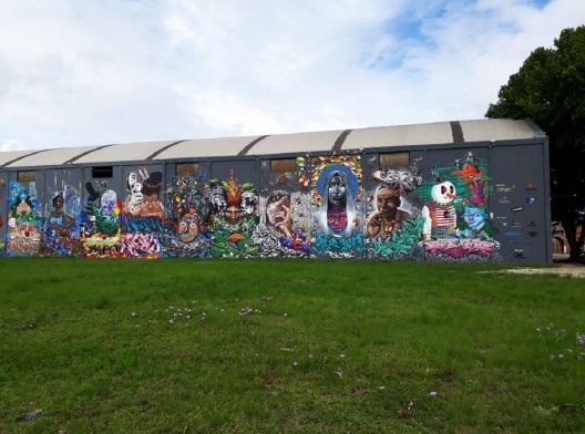 Muro de intervenção, evento Meeting of Styles, Porto de Pelotas, Pelotas RS, 2018