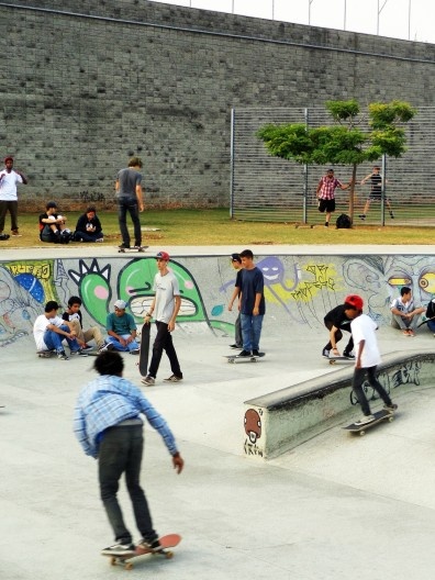 Os muros, uma presença constante no parque