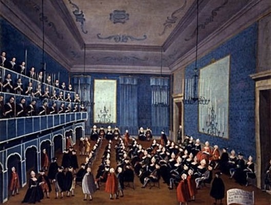 Gabriel Bella, “La cantata delle orfanelle per i Duchi del Nord”, c. 1782. Óleo sobre tela