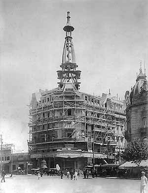 Edifício do Moinho em obras, 1915