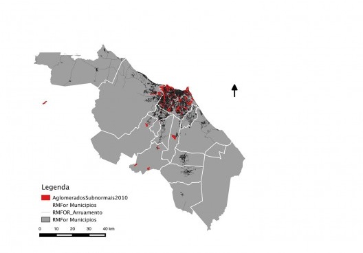 Distribuição dos aglomerados subnormais em Fortaleza