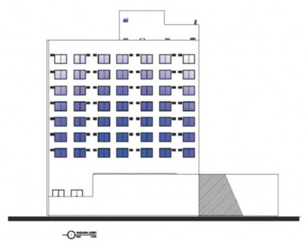 Fachada Oeste, Hotel Jacques George Tower, Vega Amaral