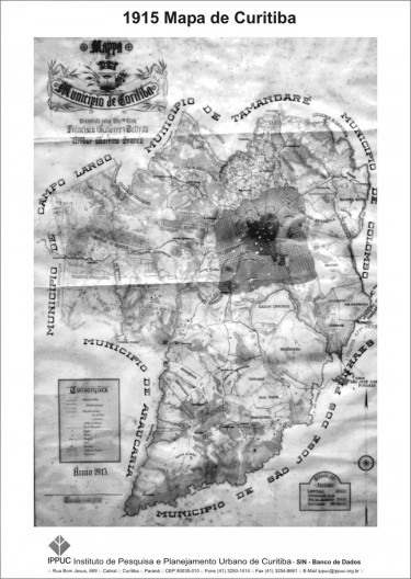 Mapa de Curitiba, 1915