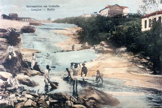 Garimpo no Rio Lençóis, cartão Postal