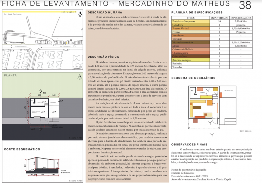 Exemplo de Ficha de Levantamento: Mercadinho do Matheus
