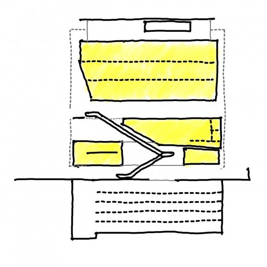 Instituto Moreira Salles – IMS, corte esquemático, São Paulo, 2017, Andrade Morettin Arquitetos
