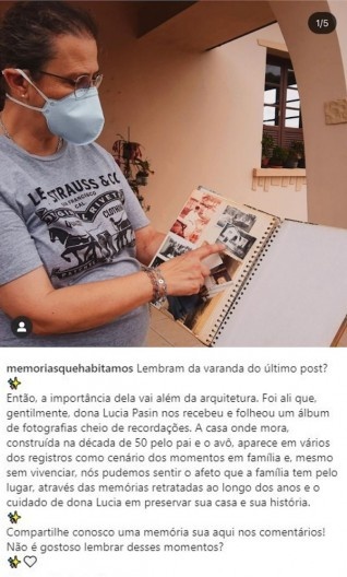 Exemplo de publicação das redes sociais