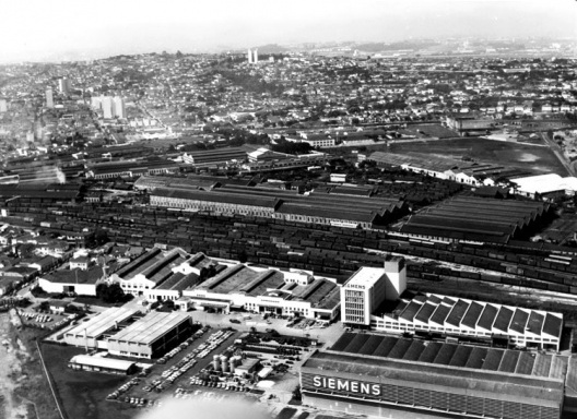 Pátios ferroviários da Lapa, foto da década de 1950