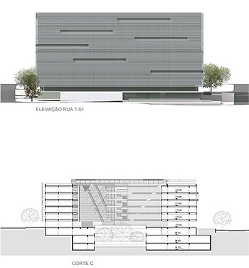 Elevação Rua T-51/ Corte C