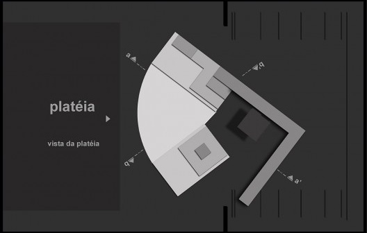 Cenografia da peça “O despertar da primavera”, planta. Arquiteto Guilherme Zoldan