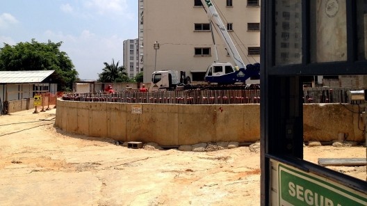 Estação Oscar Freire em obra