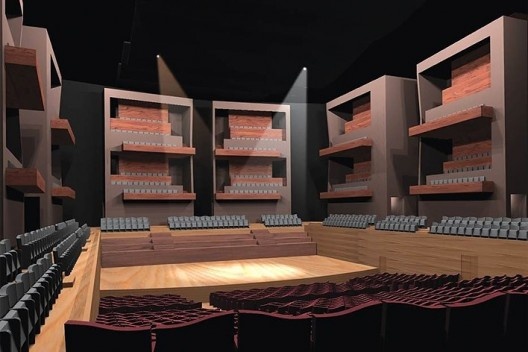Cidade da Música, perspectiva interna do auditório, Rio de Janeiro. Arquiteto Christian de Portzamparc
