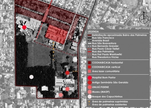 Possível delimitação do Bairro das Palmeiras