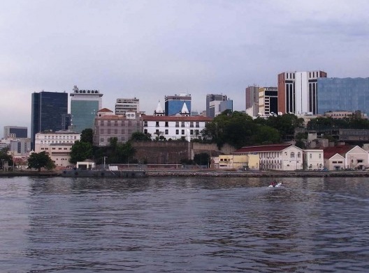 Vista do conjunto urbano em torno da Praça Mauá, Rio de Janeiro