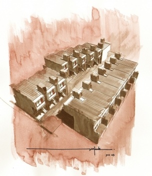 Aquarela - Vista aérea