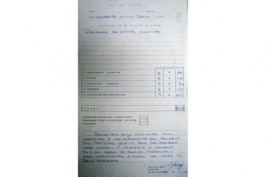 Procedimento: Controle pela Avaliação. Avaliação de Equipe Técnica. Documento gerado: Ficha específica, com notas e comentários.
