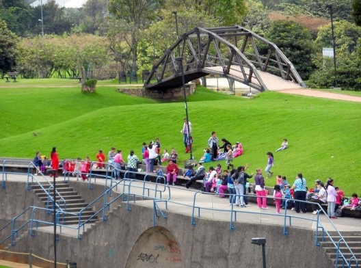 Atividade esportiva no Parque Metropolitano Símon Bolívar
