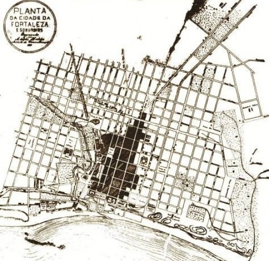 Planta da Cidade de Fortaleza e Sobúrbios, Adolf Hebster 1875