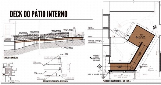 Projeto do deck do pátio interno Fonte: