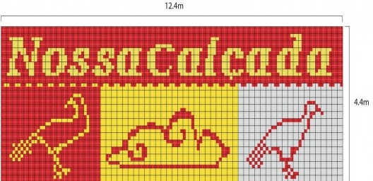 Desenho de módulo da calçada
