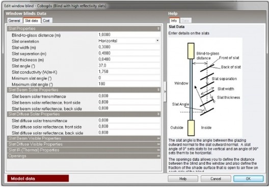 Dados de entrada para a modelagem dos cobogós