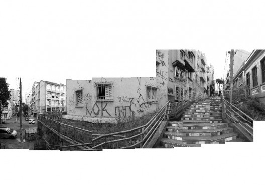 Fotomontagem Rua 24 de Maio, Porto Alegre, 2015. Espaço existente