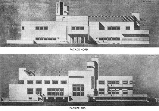 Villa Cavrois, elevações, Roubaix, França. Arquiteto Mallet-Stevens