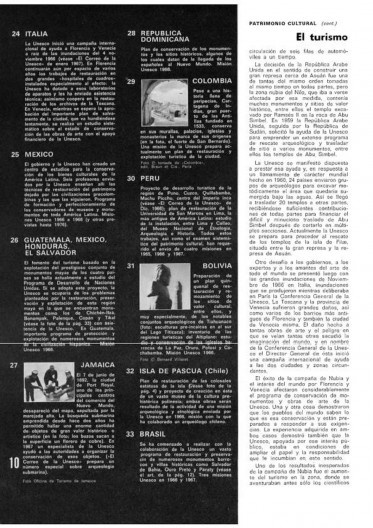 Elenco dos países que receberam missões de assistência técnica para os seus bens culturais entre 1965 e 1968.
