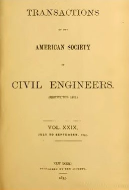 Frontispício dos anais do Congresso Internacional de Engenheiros, realizado junto com a Exposição de Chicago de 1893