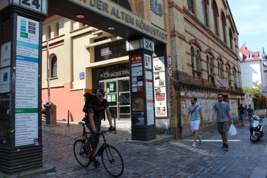 Entrada do centro de indústrias criativas on o LAVA Berlin está instalado