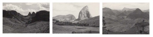 Painel de Imagens da paisagem do vale do Buranhém BA, anos 1970