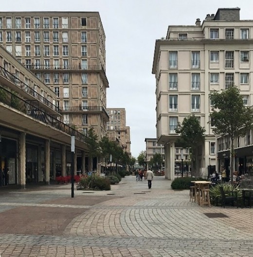 Rua para pedestres no Centre Ville, Le Havre, França