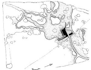 Projeto do jardim da casa Bentley Wood, de Christopher Tunnard